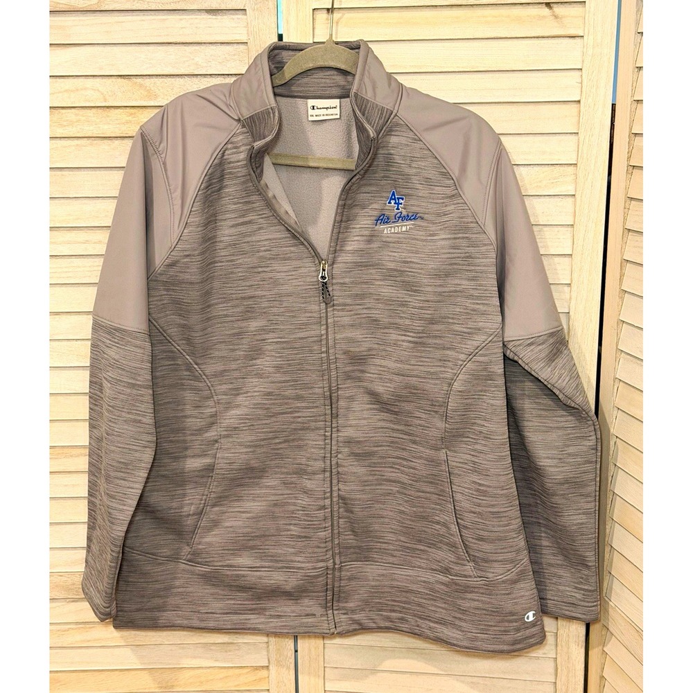 Champion Air Force Academy Gray Full-Zip Track Jacket w/ Pockets Women's 2XL